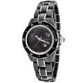 Lucien Piccard Italy Women's 'Celano' Black Ceramic & SS Watch