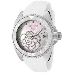 Invicta Women's 'Angel' White Rubber Watch