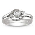 10k White Gold 1/2ct TDW Diamond Bridal Ring Set (G-H, I1-I2)