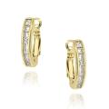 Icz Stonez 18k Gold over Silver Cubic Zirconia Hoop Earrings (5ct TGW)