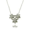 Gem Jolie Sterling Silver White Topaz Flower Necklace