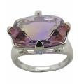 D'sire 10k Gold Blend Ametrine 0.015ct TDW Diamond Ring (H-I, I1-I2)