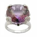 D'sire 10k Gold Blend Ametrine 1/8ct TDW Diamond Ring (H-I, I1-I2)