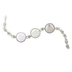 Pearlz Ocean Sterling Silver White Window Druzy Bracelet