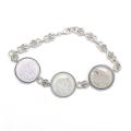 Pearlz Ocean Sterling Silver White Window Druzy Bracelet