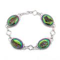 Pearlz Ocean Sterling Silver Window Druzy Oval Bracelet