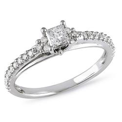 New! 10k White Gold 1/2ct TDW Diamond Ring (G-H, I2-I3)