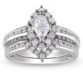 14k White Gold 1 1/2ct TDW Diamond Ring Set (G-H, I1-I2)