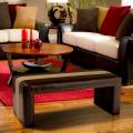 Williamson Two-toned Leather Bench Ottoman
