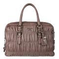 Prada Grey Napa Gaufre Bowler Handbag