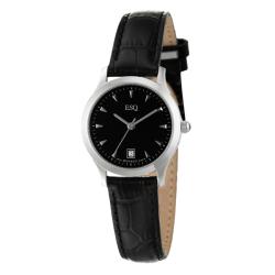 ESQ by Movado Women's 'Folio' Stainless Steel and Leather Quartz Watch