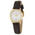 ESQ by Movado Women's 'Folio' Yellow Goldplated Stainless Steel and Leather ...