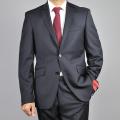 Mantoni Men's Black 2-Button Wool Slim-Fit Suit