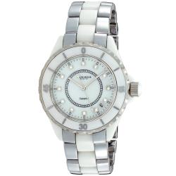 Akribos XXIV Midsize Women's Two-tone Ceramic Bracelet Watch