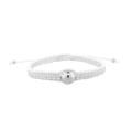 Sterling Silver Bead White Bracelet