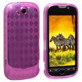 Clear Hot Pink Argyle TPU Rubber Skin Case for HTC T-Mobile myTouch 4G