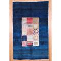 Persian Hand-knotted Gabbeh Ivory/ Navy Wool Rug (6'1 x 10')