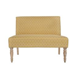 angelo:HOME Bradstreet Art Deco Tile Gold Upholstered Armless Settee