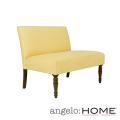 angelo:HOME Bradstreet Washed Buttercream Yellow Upholstered Armless Settee