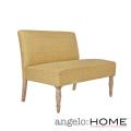 angelo:HOME Bradstreet Art Deco Tile Gold Upholstered Armless Settee