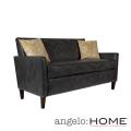 angelo:HOME Sutton Charcoal Gray Renu Leather Sofa