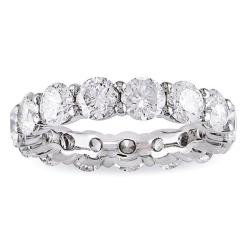 18k White Gold 5ct TDW Diamond Eternity Ring (H-I, I1)