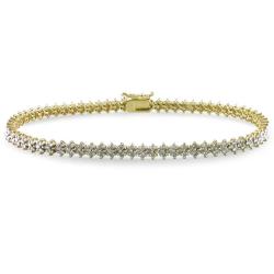 New! 10k Yellow Gold 2ct TDW Diamond Bracelet (H-I, I3)