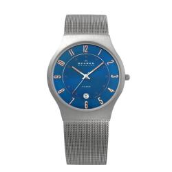 Skagen Men's Titanium Blue Dial Watch