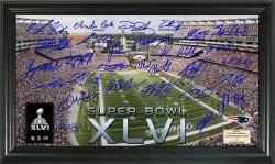 AFC Champs New England Patriots Super Bowl XLVI Signature Gridiron Frame