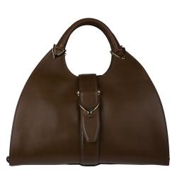 Gucci Dark Brown Leather Medium Handbag
