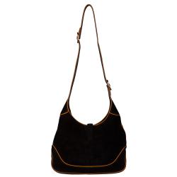 Gucci Black Suede Hobo Handbag