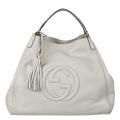 Gucci White Leather Medium Soho Hobo Bag