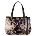 Jimmy Choo Coated Canvas Leather Trim Handbag