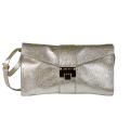 Jimmy Choo Silver Metallic Leather Shoulderbag