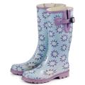 Laura Ashley Women's Elegance Pale Lavender Rubber Wellington Boots