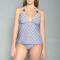 Jantzen Halter Top and Bikini Bottom in Purple Turkish Tile