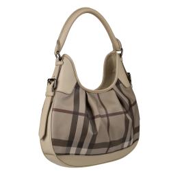 Burberry Small Smoke Checked Hobo