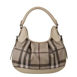 Burberry Small Smoke Checked Hobo