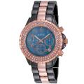 August Steiner Women's Crystal MOP Chronograph Bracelet Watch