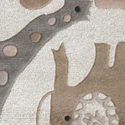 Handmade Children's Neutral Safari Wool Rug (5' x 7'3)