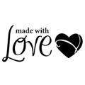 Magenta 'Made With Love' Medium Cling Stamp