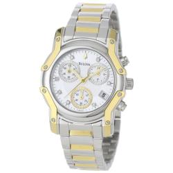Bulova Women's 'Wintermoor' Two-Tone Diamond Chronograph Watch 