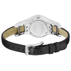 Ebel Women's 'Midnight' Diamond Pave Dial Black Satin Strap Watch