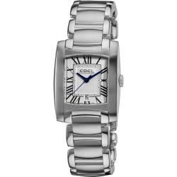 Ebel Women's 'Brasilia' Silver Dial Stainless Steel Quartz Watch