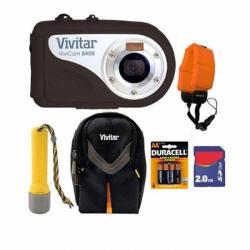 Vivitar Vivicam V8400 8.1MP Black Underwater Digital Camera with 2GB Kit