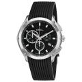 Ebel Men's 'Classic Sport' Black Rubber Strap Chronograph Watch