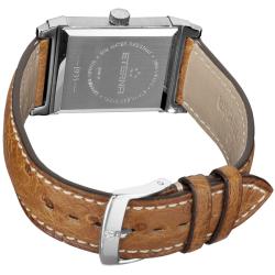 Eterna Men's 'Historique' Blue Dial Brown Leather Strap Quartz Watch