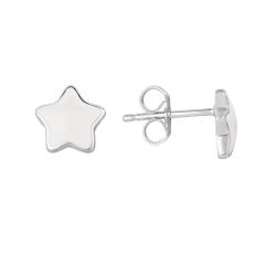 Sterling Silver and Enamel Star Earrings
