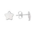 Sterling Silver and Enamel Star Earrings