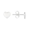Sterling Silver and Enamel Heart Earrings